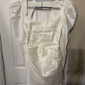 For Love and Lemons Etta Mini Dress - White